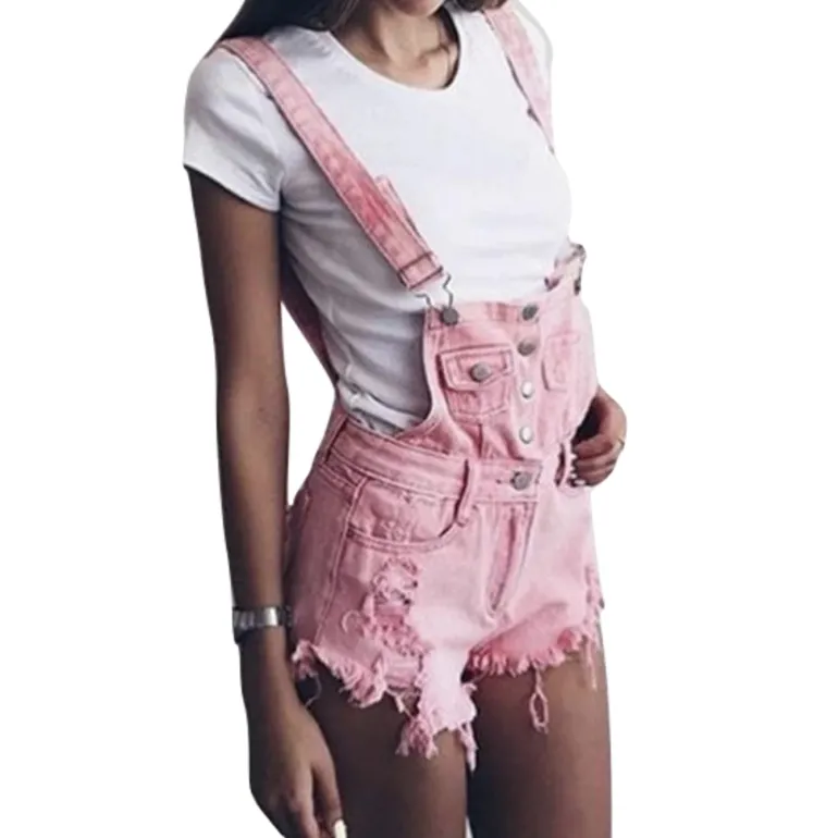 Acid Wash Denim Overalls
