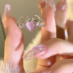 Adjustable Princess Heart Rings