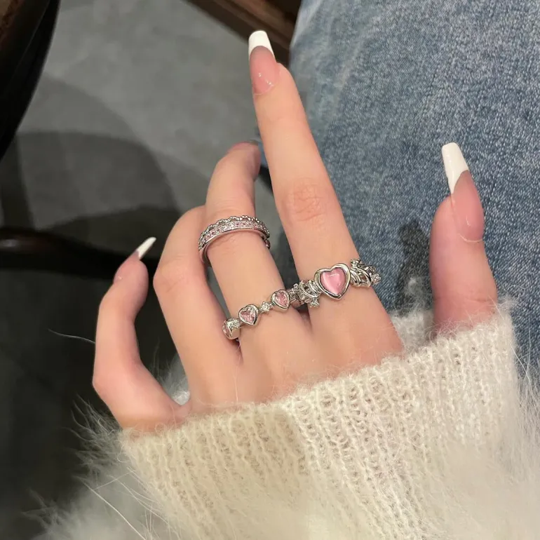 Adjustable Princess Heart Rings