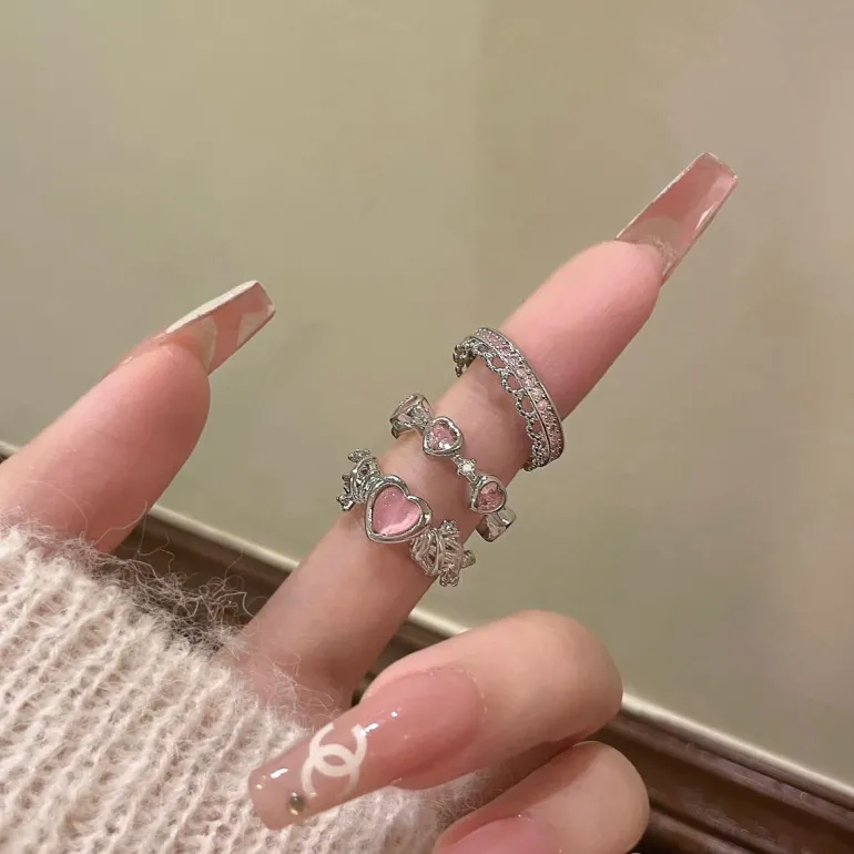 Adjustable Princess Heart Rings