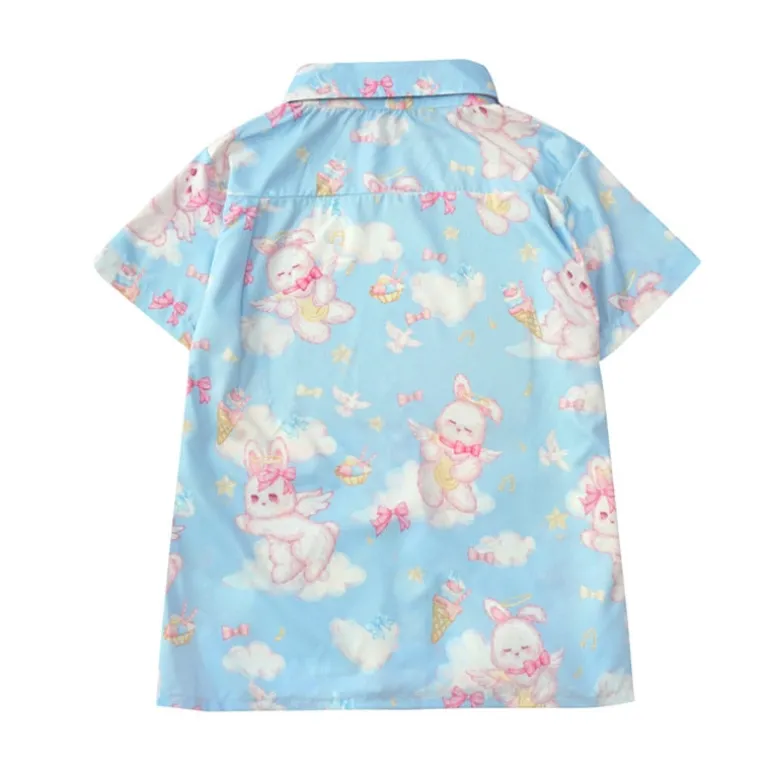Angel Bunny Button-Up