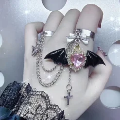 Angelic Goth Ring Set