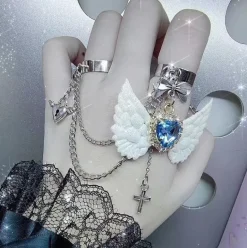 Angelic Goth Ring Set