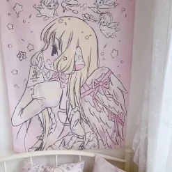 Angelic Prayer Anime Wall Tapestry