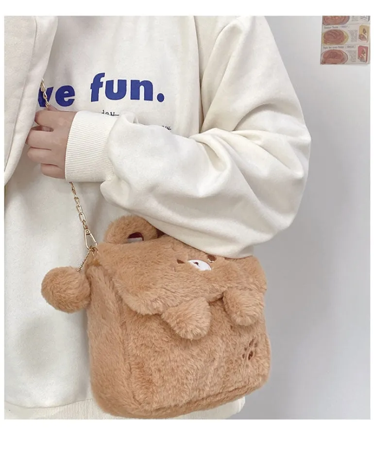 Baby Bear Fur Handbag