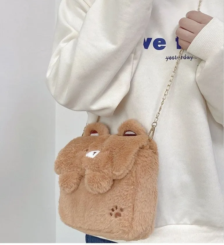Baby Bear Fur Handbag