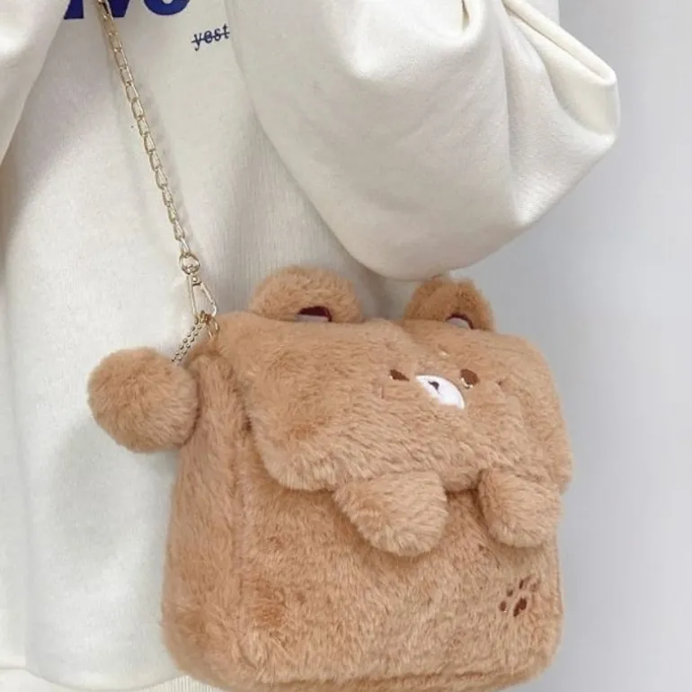 Baby Bear Fur Handbag