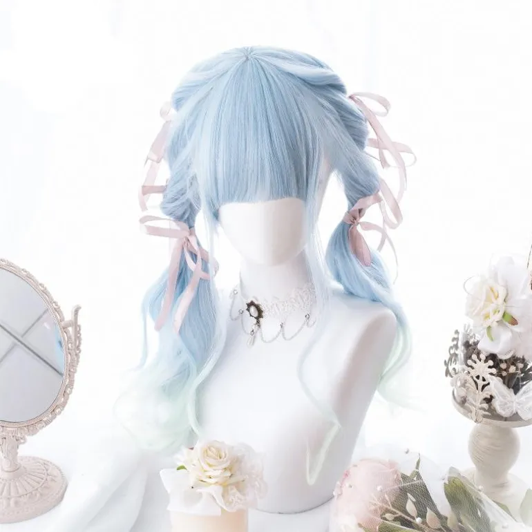 Baby Blue Wavy Wig