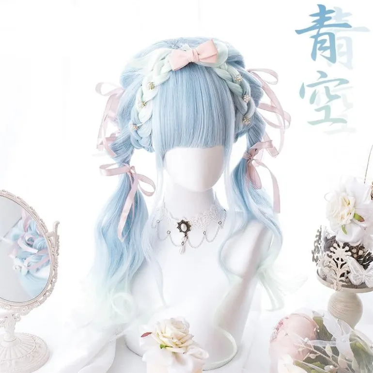 Baby Blue Wavy Wig
