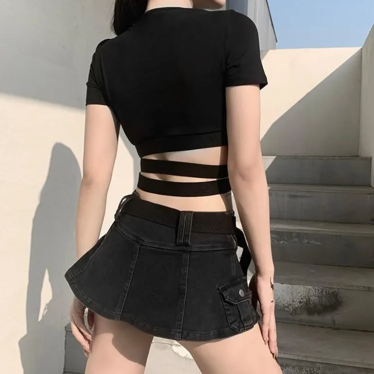 Baby Girl Suspender Crop Top