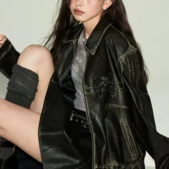 Babydoll Pleather Moto Jacket