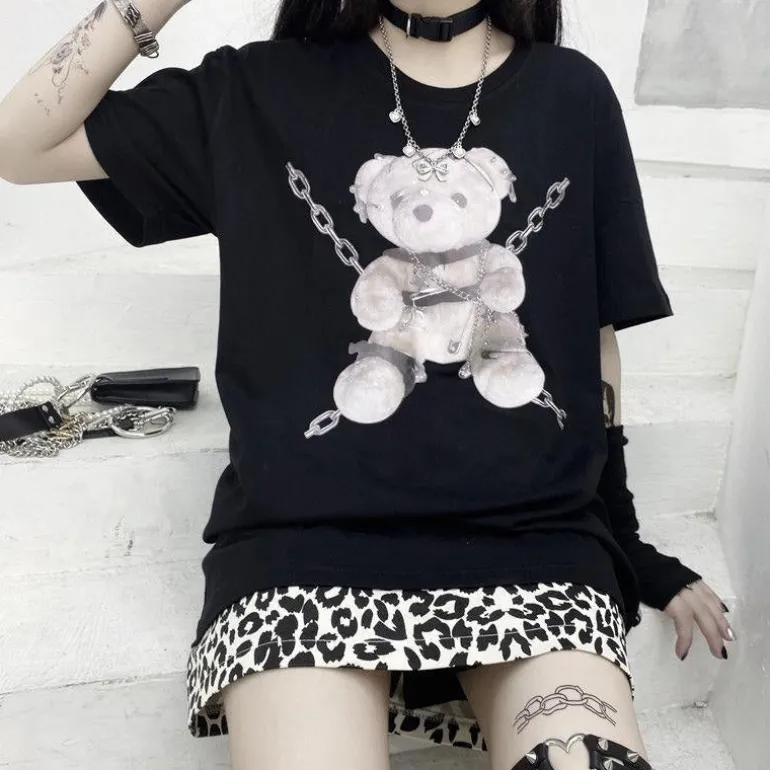 Baddie Chained Bear Tee