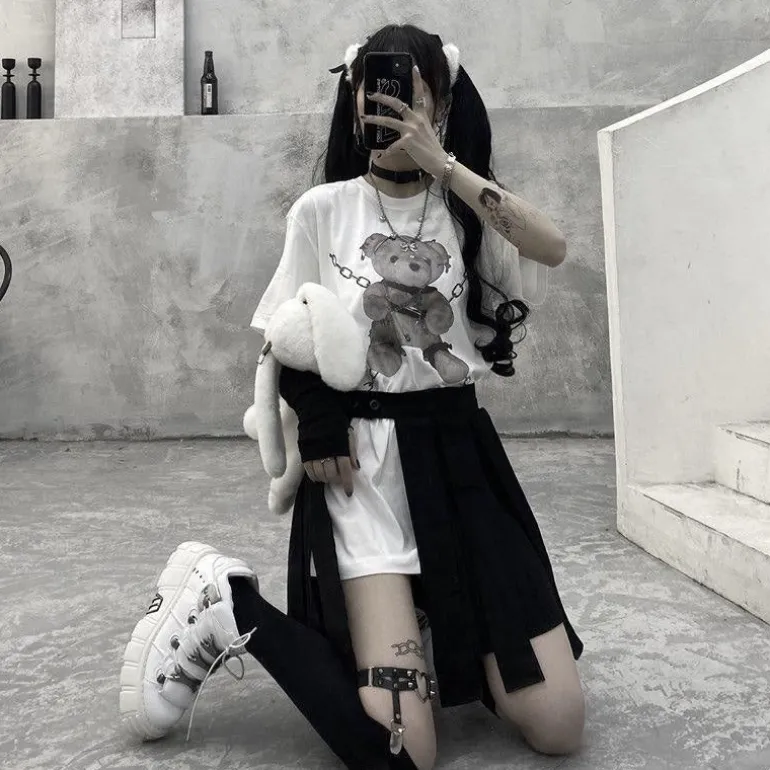 Baddie Chained Bear Tee