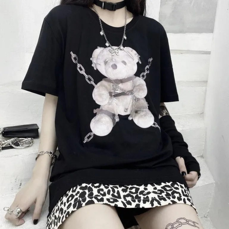 Baddie Chained Bear Tee