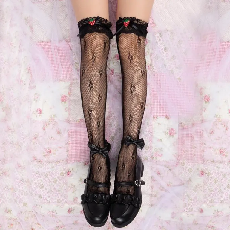 Berry Babydoll Stockings