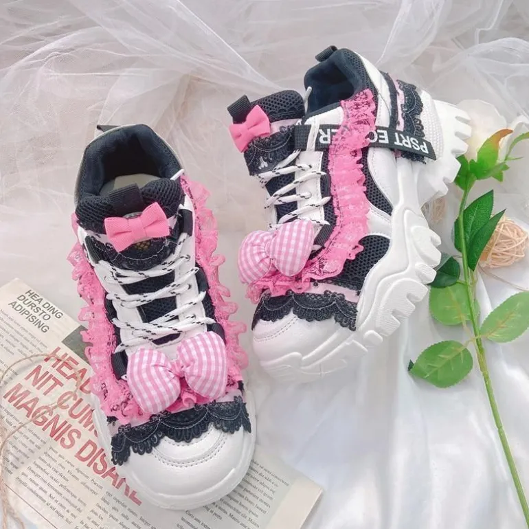 Black & Pink Baby Doll Sneakers