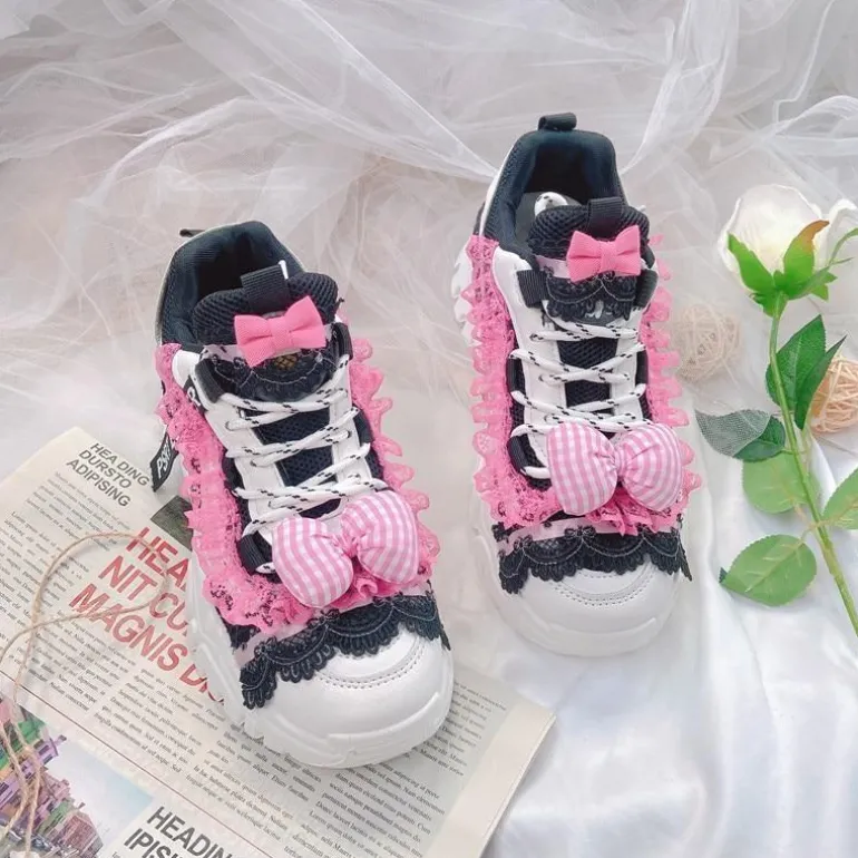 Black & Pink Baby Doll Sneakers