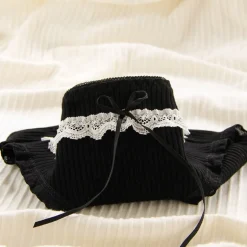 Black Cotton Plaid Undies