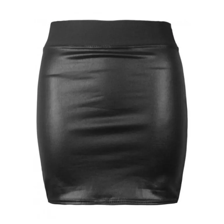 Black Leather Pencil Skirt
