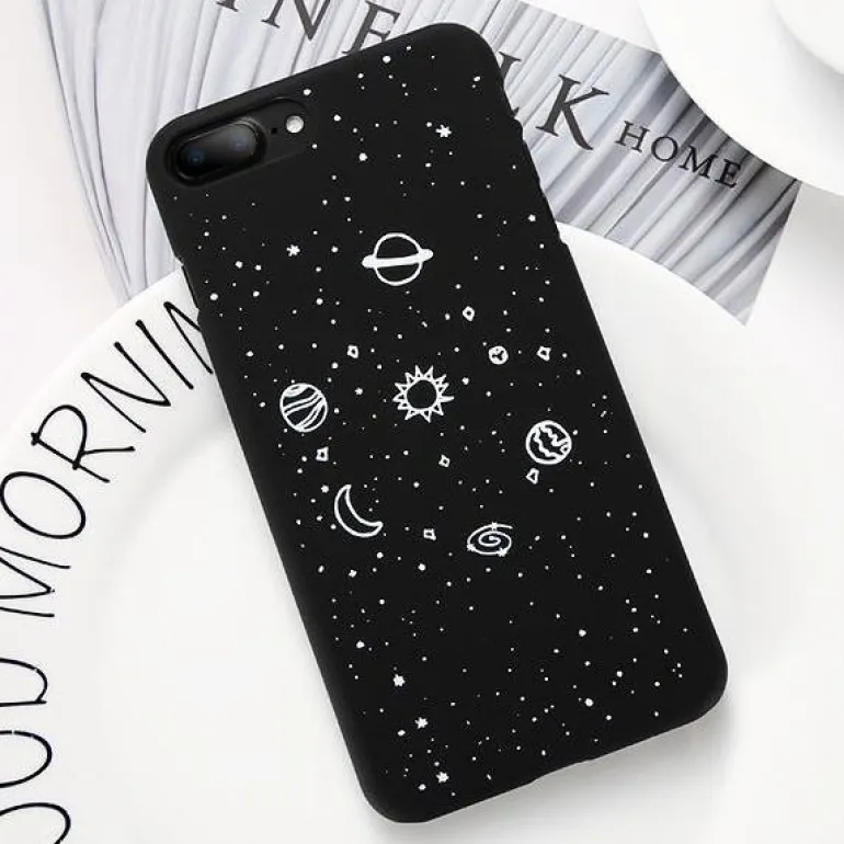 Black Space Phone Cases