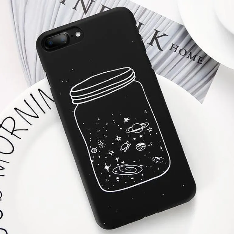 Black Space Phone Cases