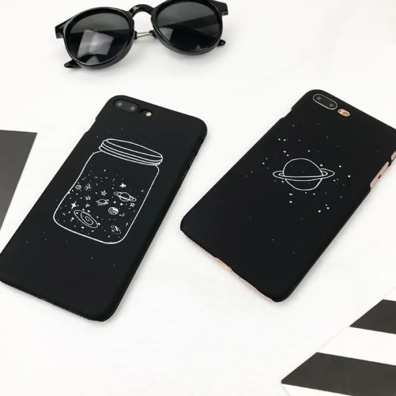 Black Space Phone Cases
