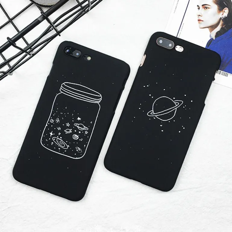 Black Space Phone Cases