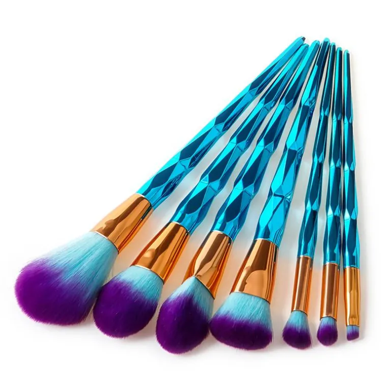 Blue Diamond Makeup Brush Set