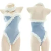 Blue Fur Lined Onesie