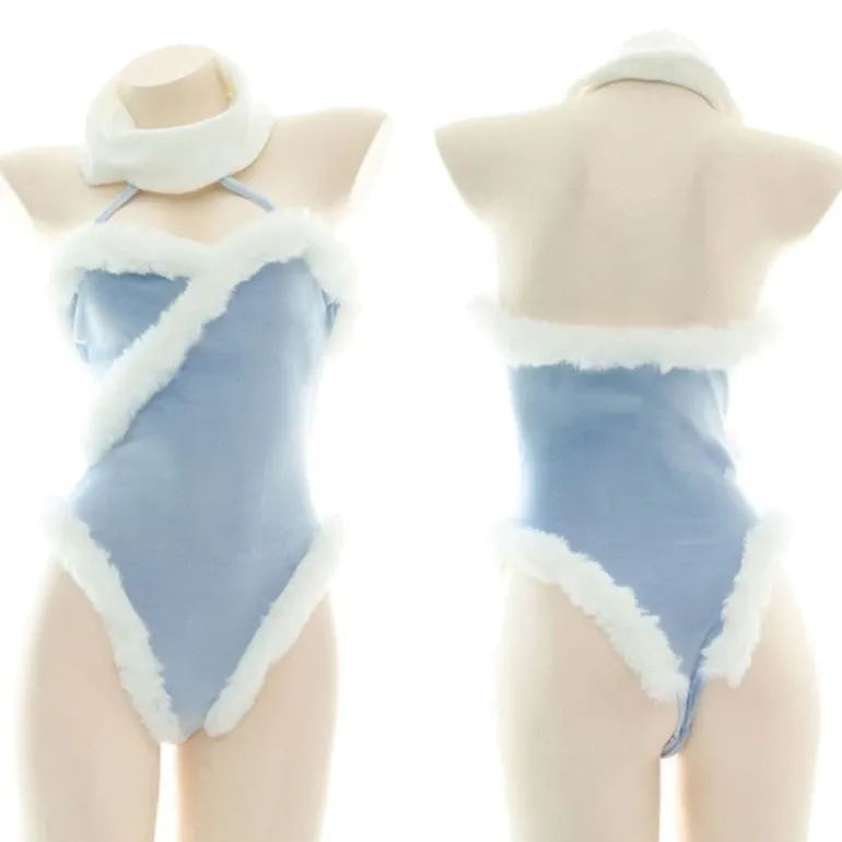 Blue Fur Lined Onesie