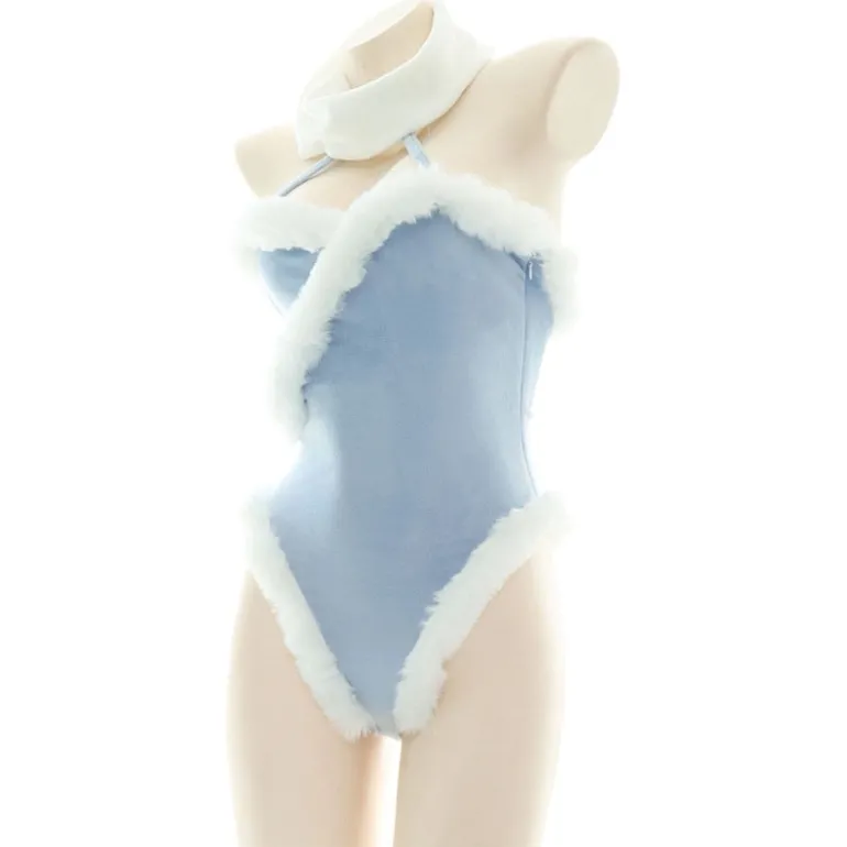 Blue Fur Lined Onesie