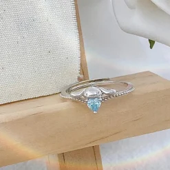 Blue Jewel Puppy Dog Adjustable Ring