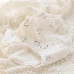Blue Lace Cotton Sweetheart Undies