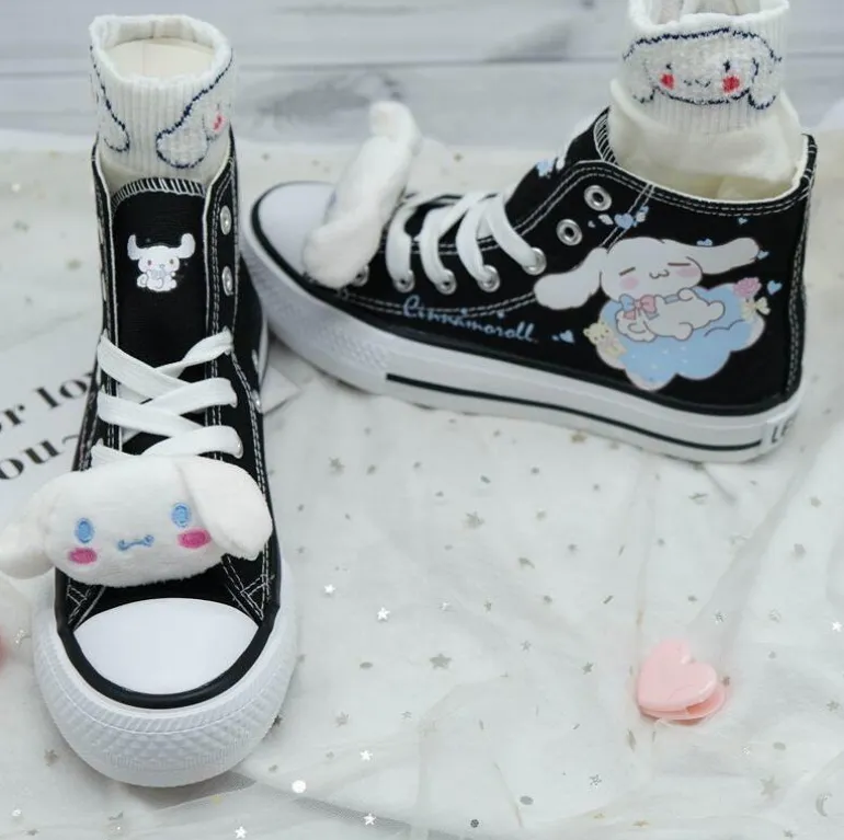 Blue Puppy Dog Painted High Tops