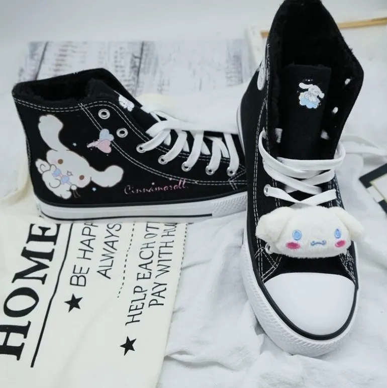 Blue Puppy Dog Painted High Tops