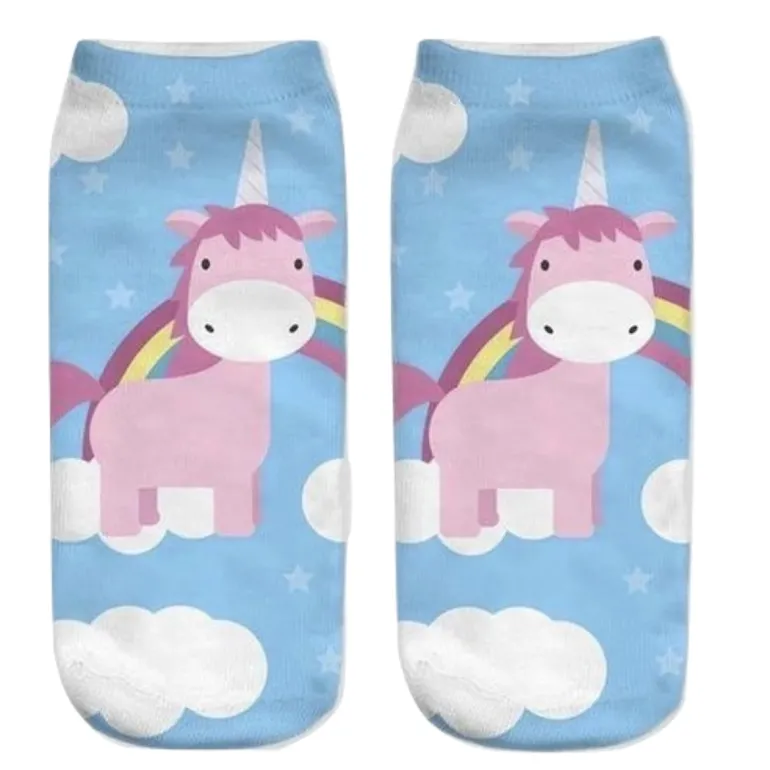 Blue Unicorn Socks