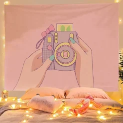 Boba Tea & Sakura Wall Tapestry