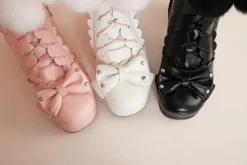 Bow Fur Knee High Boots