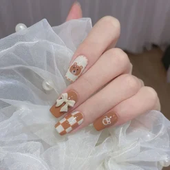 Brown Bear Press On Nails