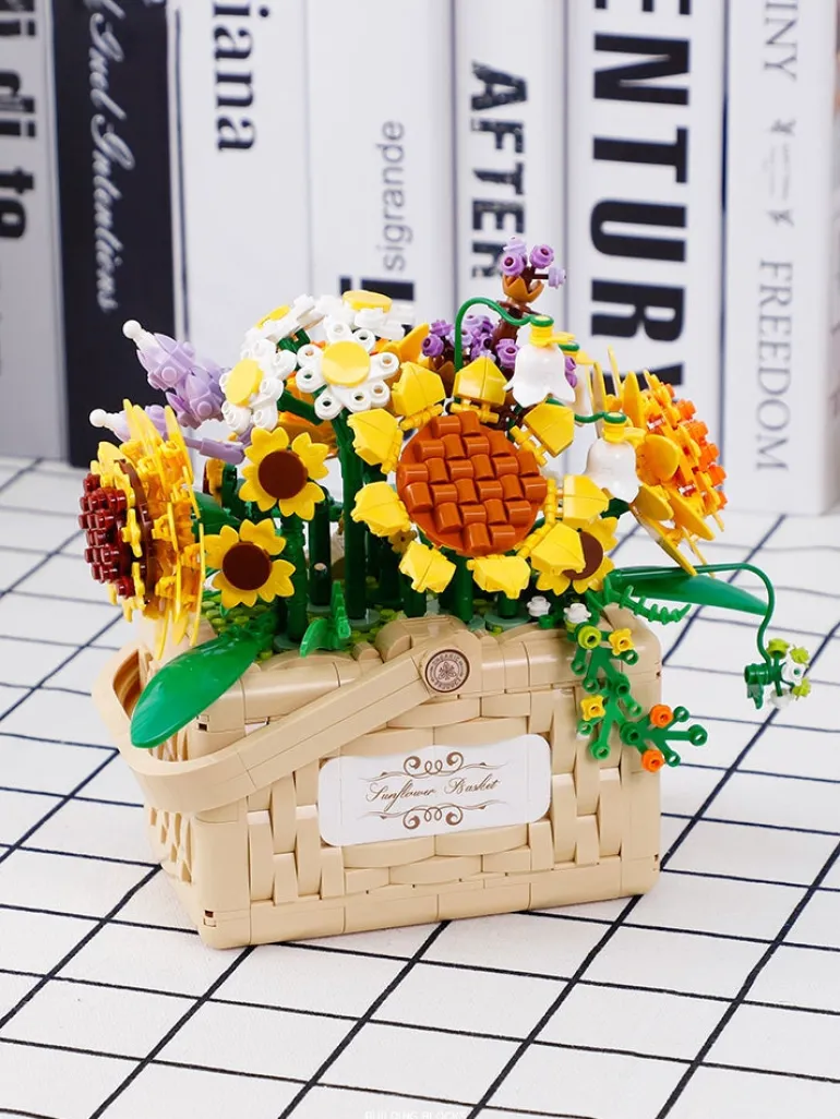 Building Block Basket Bouquet Set