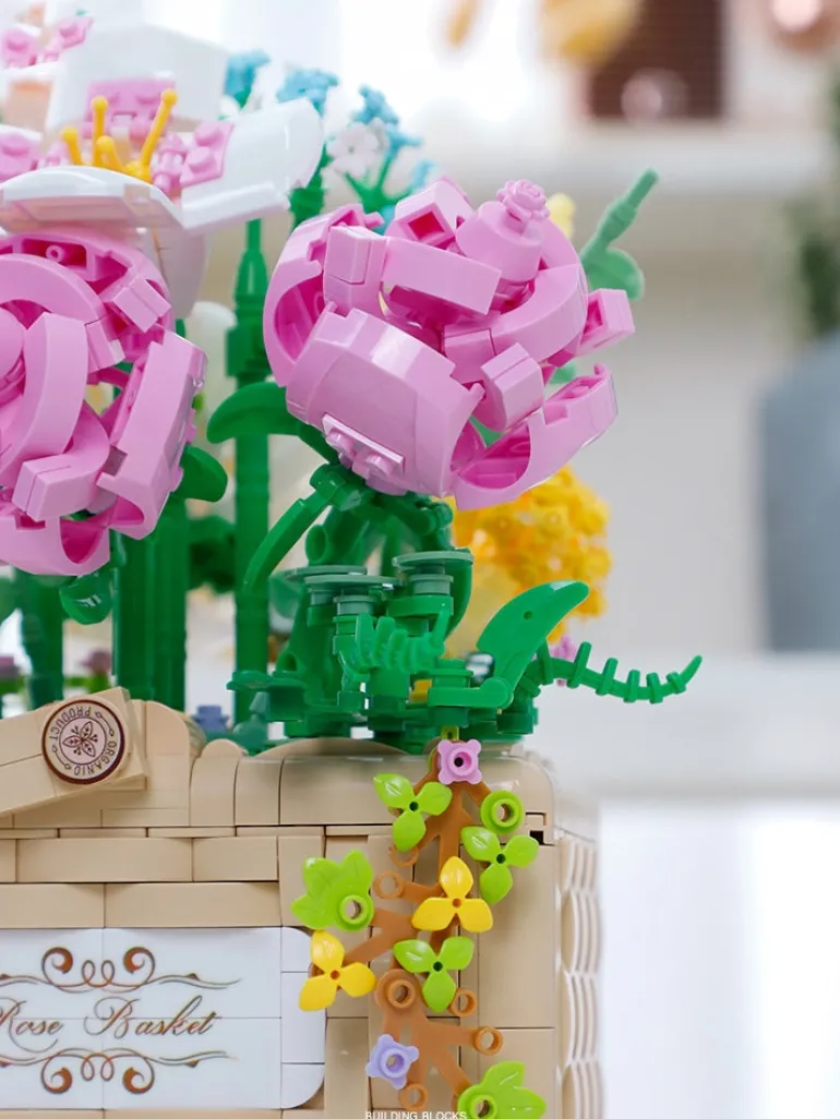 Building Block Basket Bouquet Set