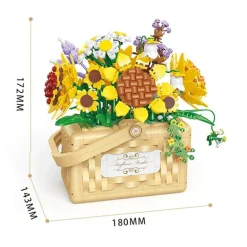 Building Block Basket Bouquet Set