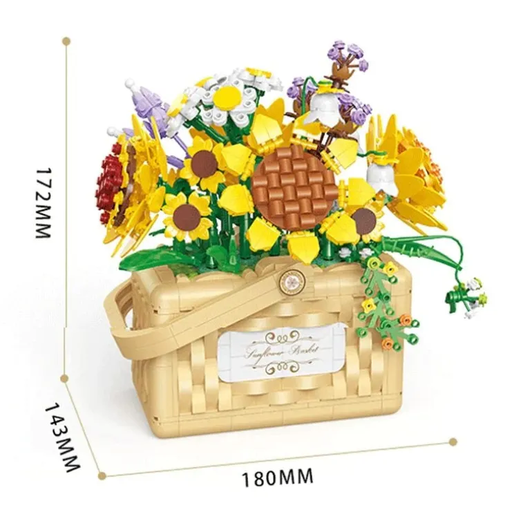 Building Block Basket Bouquet Set