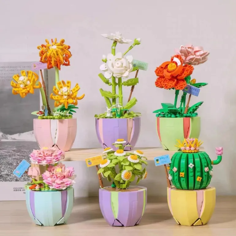 Building Block Flower Planter Sets