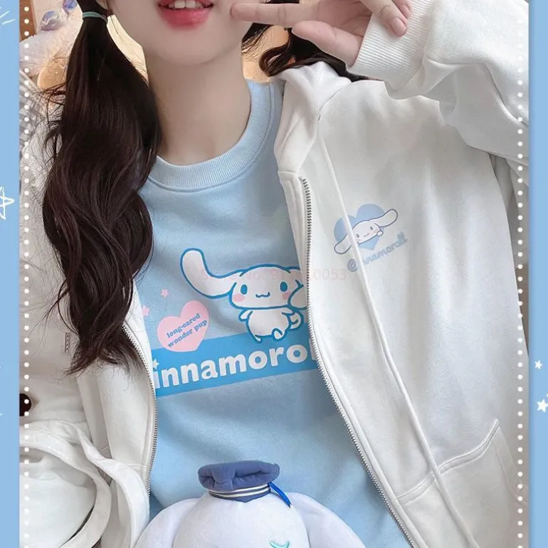 Bunny Ear Oversized Zip Up Hoodie