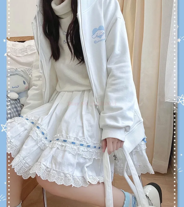 Bunny Ear Oversized Zip Up Hoodie