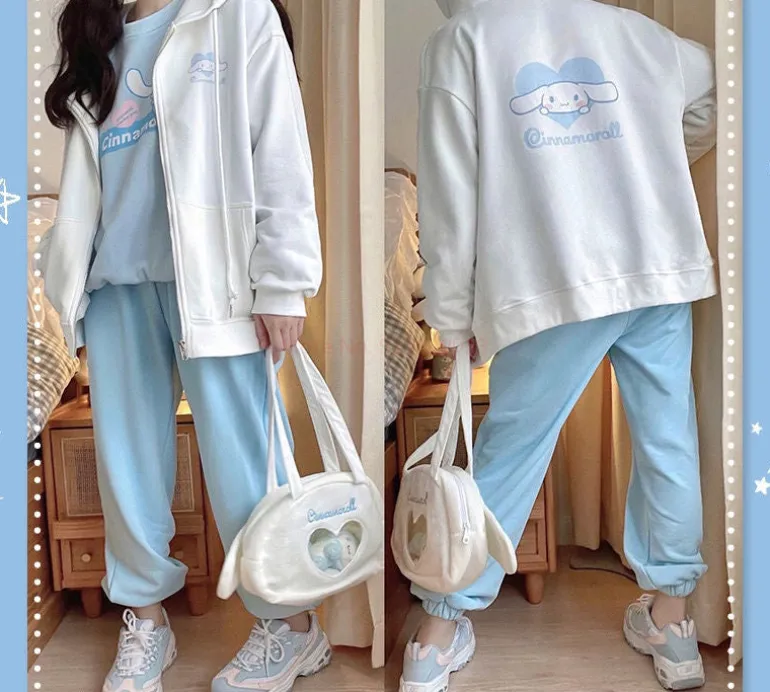 Bunny Ear Oversized Zip Up Hoodie