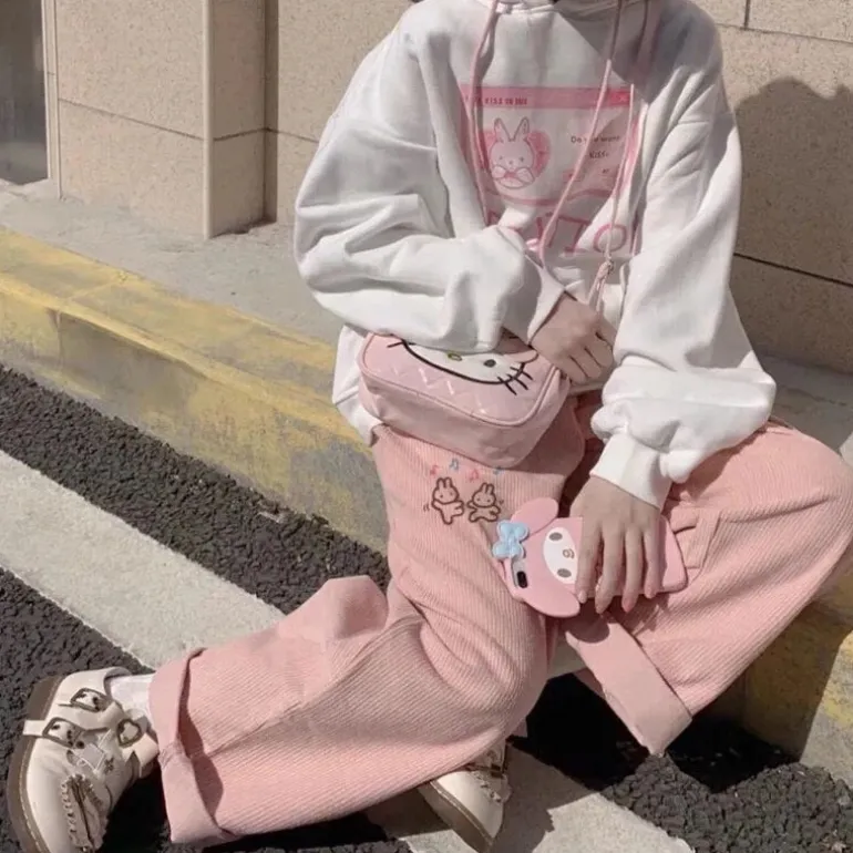 Bunny Friends Pink Corduroy Pants