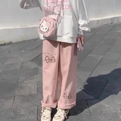 Bunny Friends Pink Corduroy Pants