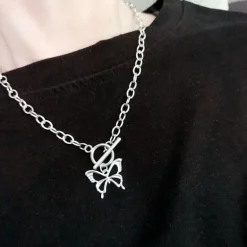 Butterfly & Pearl Necklace